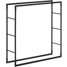 Sta voor brandhout metalen rechthoekige hok tot 35 kg 100 x 25 x 100 cm