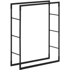 Sta voor brandhout metalen rechthoekige hok tot 40 kg 80 x 25 x 100 cm