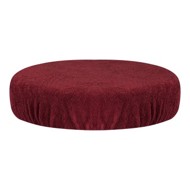 Housse en éponge pour tabouret bordeaux