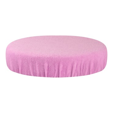 Rosa frottéöverdrag för pall