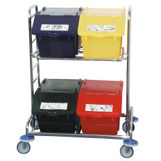 Recipiente para direção de lixo - verde 45l