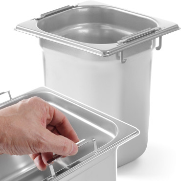 O recipiente GN com aço retrátil gn1 / 6 176x162mm. 200mm - Hendi 803707