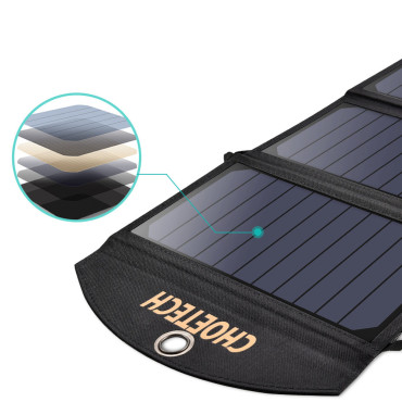 Solarni sončni polnilnik USB zložljiv 19W 2xusb Black Solarni sončni polnilnik USB zložljiv 19W 2xusb Black