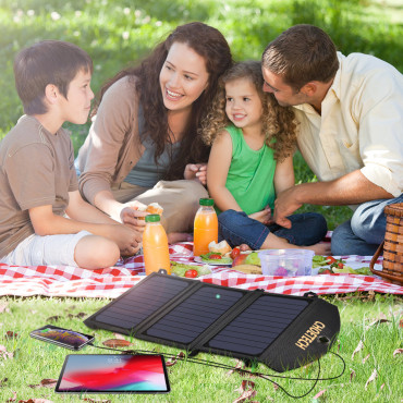 Solar Solar Charger USB opvouwbaar 19 W 2xUSB zwart Solar Solar Charger USB opvouwbaar 19 W 2xUSB zwart