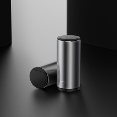 Mini garbage basket with a car car black