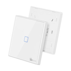 Botão do interruptor do interruptor do interruptor de luz de dois canais no botão do Wi-fi no remoto 433 MHz branco T2eu2C-RF