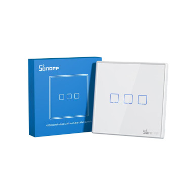 Tvåkanals Touch Light Switch Switch WiFi-knapp på fjärrkontrollen 433 MHz vit T2EU2C-RF