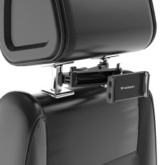 Tablet headrest holder or black telephone
