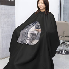 Cape Protective hairdressing with a window for clinging a coloring 140 x 110 cm