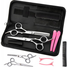 Een set van kappersgereedschap voor een baard in een geval van een stripper-top van clips - 7 EL.