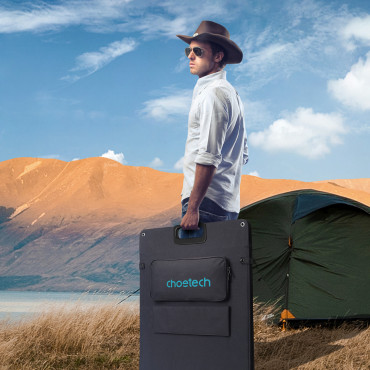 Saules saules lādētājs 200W Portable Solar panelis melns