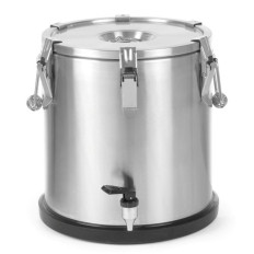 Conteneur thermique en acier inoxydable avec robinet pour le transport des aliments 20L - Hendi 710227