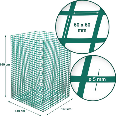 Mesh na senu v balah snopki za nahrani konji MESH 60 x 60 mm 1.4 x 1,4 x 1,6 m