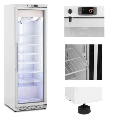 Frysskåp glaserad frys 7 hyllor 380 L 425 W - vit