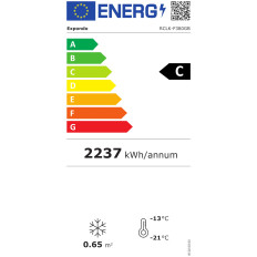 Sügavkülmik kapp klaasitud sügavkülmik 7 riiulid 380 L 425 W - valge