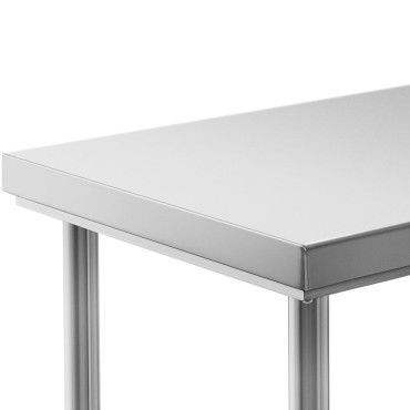 Centralt gastronomisk arbejdsbord med en stålhylde 200 x 60 cm