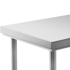 Sentral gastronomisk arbeidsbord med stålhylle 200 x 60 cm