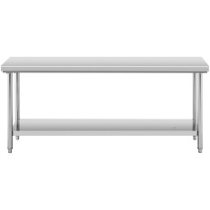 Centrinis gastronominis darbo stalas su plieno lentyna 200 x 60 cm