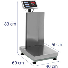 Lagerplattformskala med 40 x 50 cm LCD 300 kg / 0,02 kg