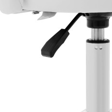 Kosmētikas krēsls ar atzveltni uz riteņiem 43-57 cm Orbe - balts