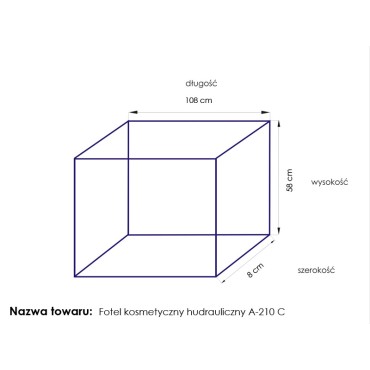 Hidraulična kozmetička stolica A 210c pedikura bijela