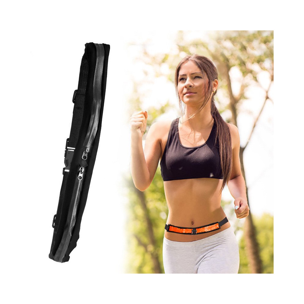 Running Belt Kidney Double Sachet för telefonknappskort - Svart