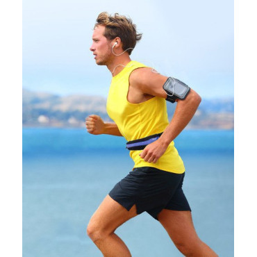 Running Belt Kidney Double Sachet för telefonknappskort - Svart
