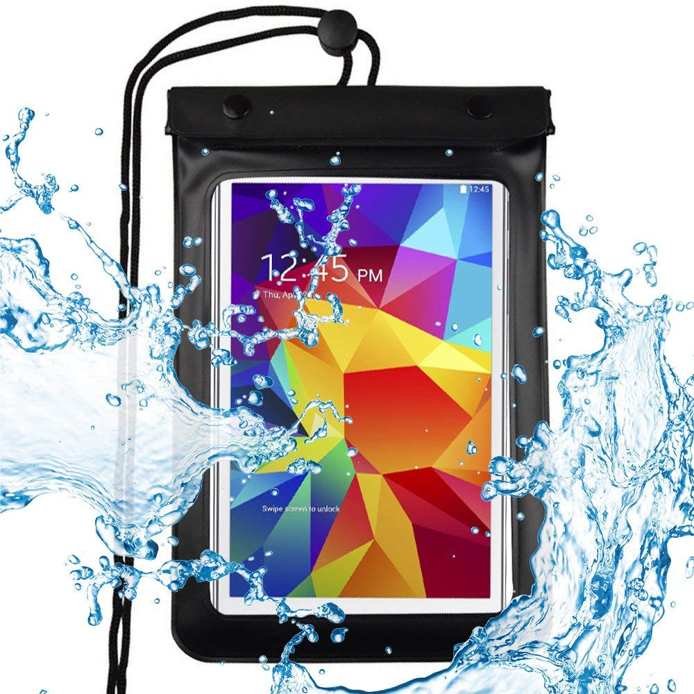 Wasserdichte Falltasche auf dem Telefon-Tablet-Bildschirm für 8 Zoll - Schwarz Wasserdichte Falltasche auf dem Telefon-Tablet-Bildschirm für 8 Zoll - Schwarz