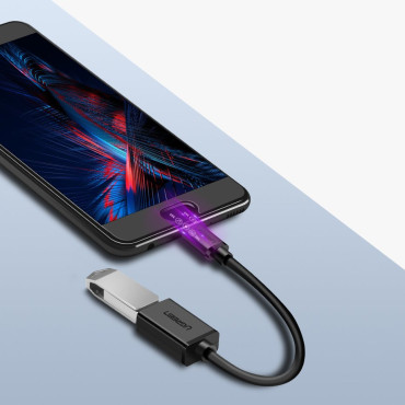 Adaptér Adaptér OTG kábel s USB 3.0 na USB-C - čierne