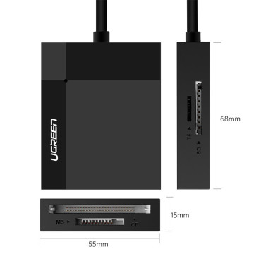SD / MICRO SD / CF / MS READICKÁ KARTA / MSB 3.0 1M Plug - Black