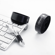 Velcro Tape Rzep Organizer kabeļu kabeļi 2m - melns