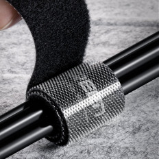 Velcro Tape Rzep Organizer kabeļu kabeļi 2m - melns