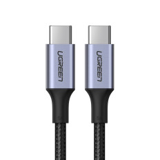 Kabeļu USB-C Cable - USB-C elektroenerģijas padeve Quick Charge 1m - Grey
