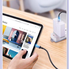 Kabel USB-C-kabel - USB-C Strömförsäljning Snabbladdning 1m - Grå