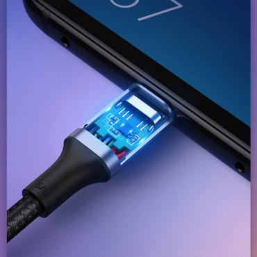 Kabeļu USB-C Cable - USB-C elektroenerģijas padeve Quick Charge 1m - Grey
