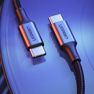 Kabel USB-C-kabel - USB-C Strömförsäljning Snabbladdning 1m - Grå