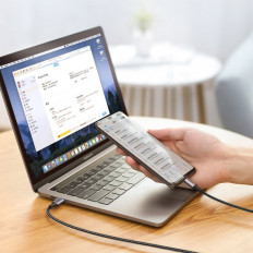 Kabel USB-C-kabel - USB-C Strömförsäljning Snabbladdning 1m - Grå