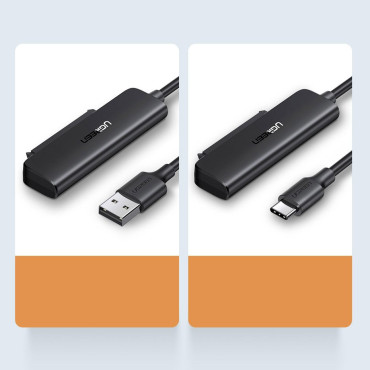 Adaptador HDD SSD 2.5 '' adaptador de unidade SATA III 3.0 no USB - Preto