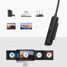 Adapter HDD SSD 2.5 '' SATA III 3.0 drive adapter on USB - black