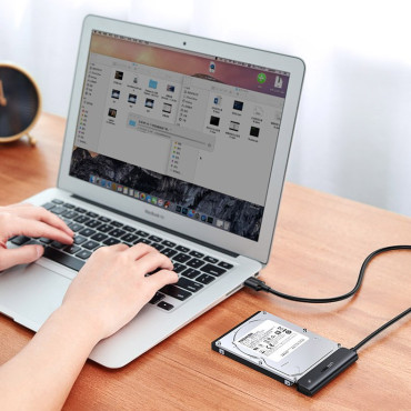 Adapter HDD SSD 2.5 '' SATA III 3.0 Drive-adapter op USB - Zwart