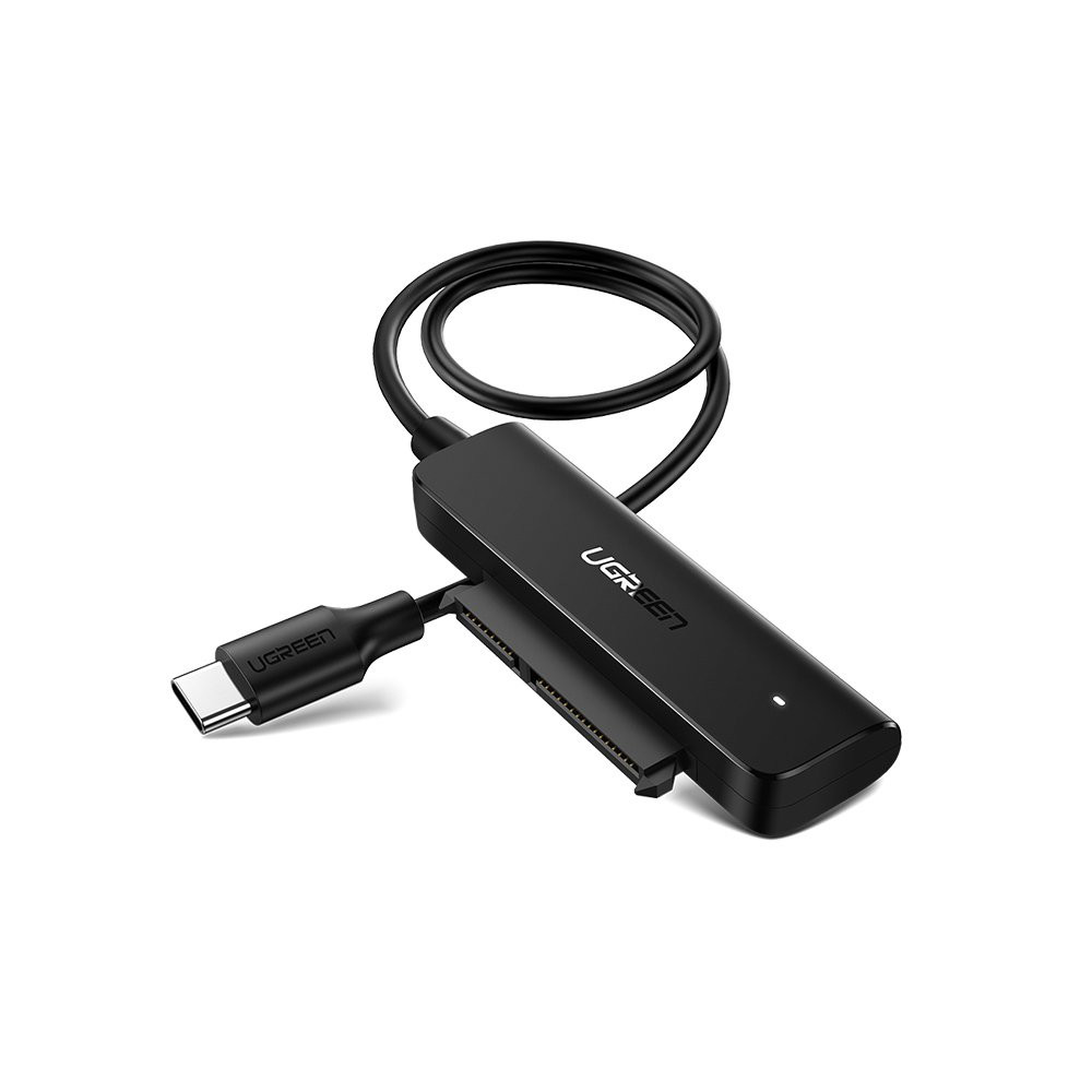 Adapteris HDD SSD 2.5 '' SATA III 3.0 disku adapteris USB-C - Melns