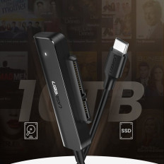 Adaptér HDD SSD 2.5 '' SATA III 3.0 Drive Adaptér na USB-C - Black