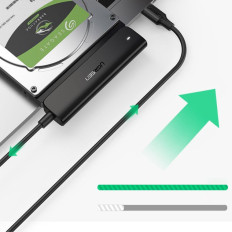 Adaptér HDD SSD 2.5 '' SATA III 3.0 Drive Adaptér na USB-C - Black