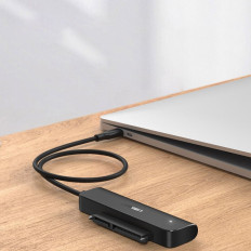 Adapteris HDD SSD 2.5 '' SATA III 3.0 disku adapteris USB-C - Melns