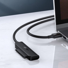Adapteris HDD SSD 2.5 '' SATA III 3.0 disku adapteris USB-C - Melns