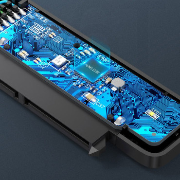 Προσαρμογέας προσαρμογέα HDD SSD 2.5 '' SATA III 3.0 Προσαρμογέας κίνησης στο USB-C - Μαύρο