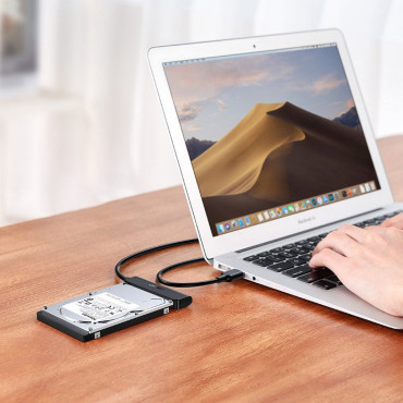 Adaptér HDD SSD 2.5 '' SATA III 3.0 Drive Adaptér na USB-C - Black