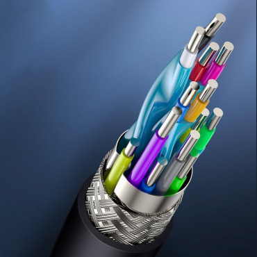 HDMI kabelis 2.0 4K 60Hz 3D HDR 18Gbps 3m - melns