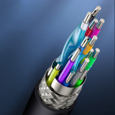 Kabel HDMI-kabel 2,0 4K 30Hz 3D HDR 18Gbps 8m - Svart