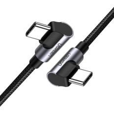 Kábel na uhlov kábla s bočnou USB-C Plug na USB-C Rýchle nabitie 1M - Gray